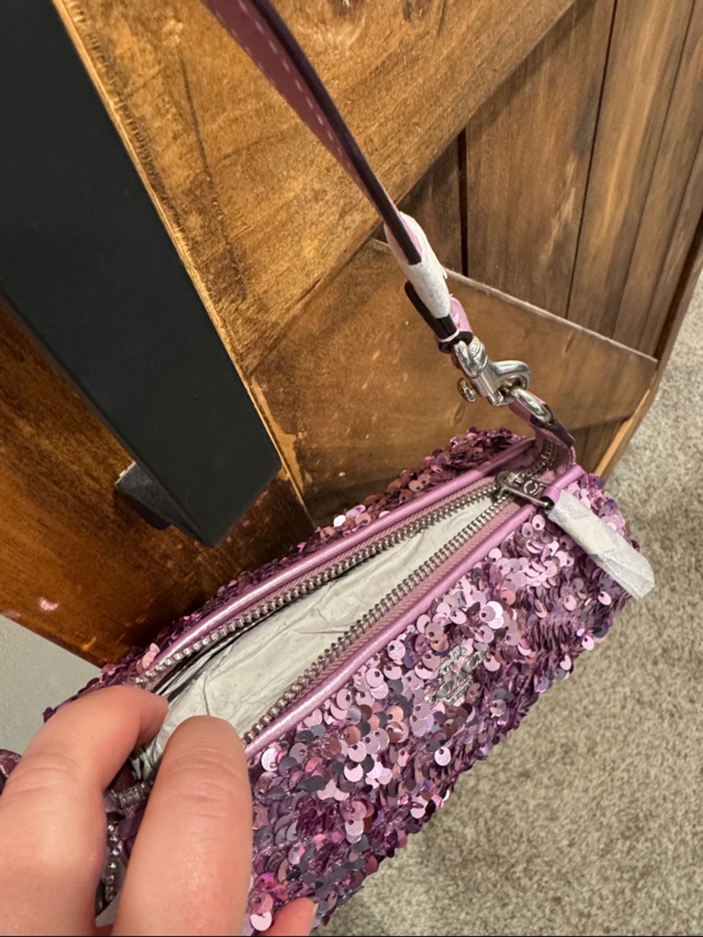 Coach Sequin Mini Wristlet - Picture 3 of 4